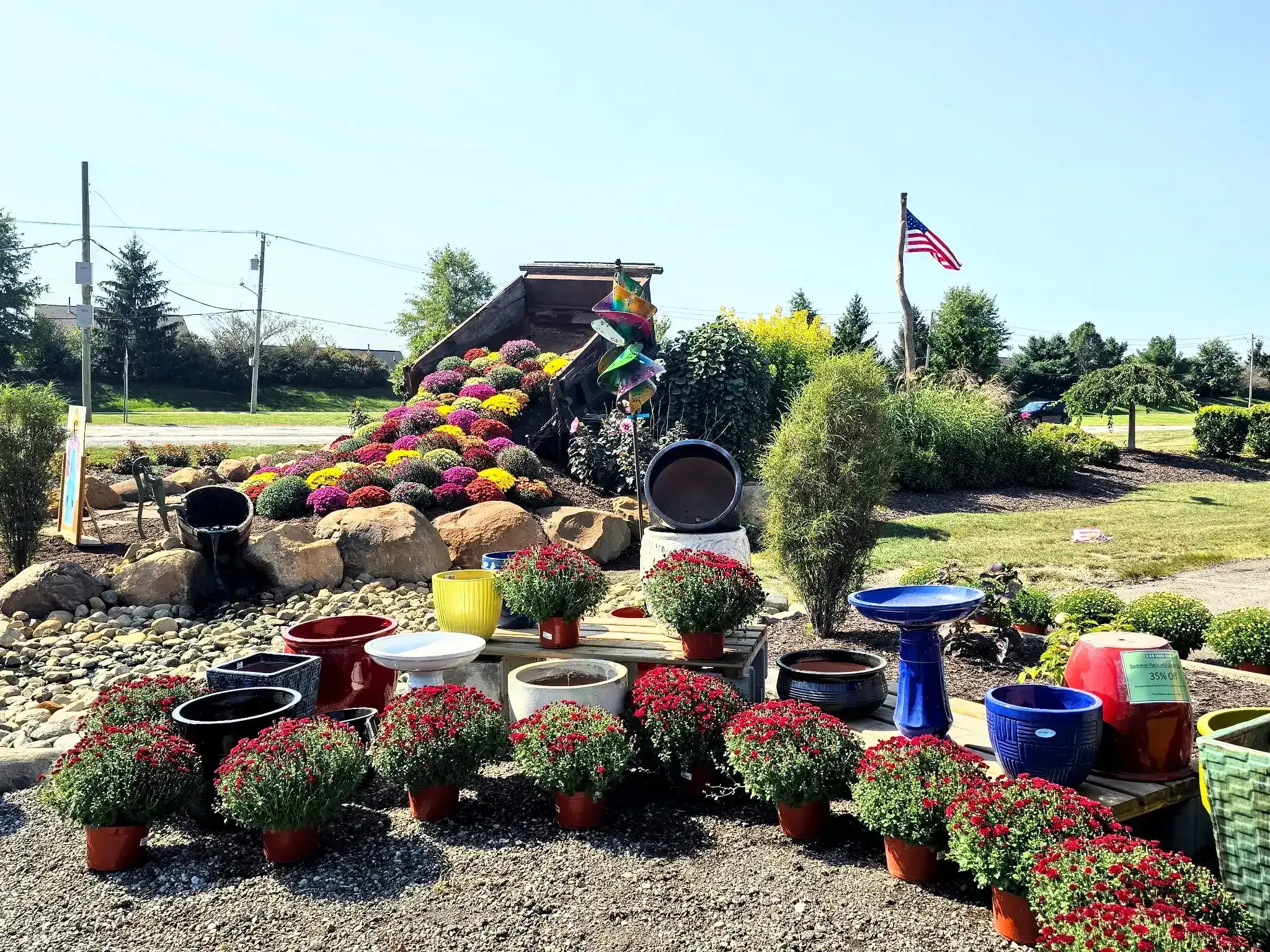 Colorful flowering plants at the KBK Garden Center nursery